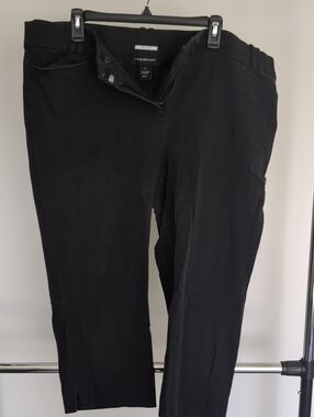 Lane Bryant Black Straight-Leg Pull-On Pants